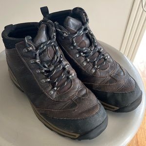 Timberland leather hiking trek boots lug soles men 6/ women 8